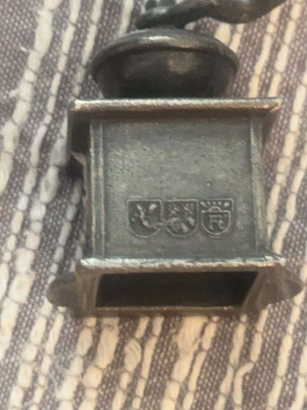 Vintage Miniature Pewter Coffee Grinder Figurine